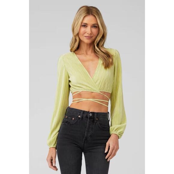 Peppermayo Green Wrap Top NWT Sz 6 - Picture 1 of 3
